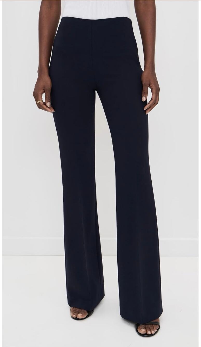Theory Navy Boot-Cut Stretch Flare Pants